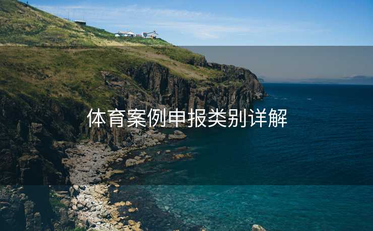 体育案例申报类别详解