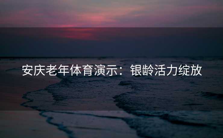 安庆老年体育演示：银龄活力绽放